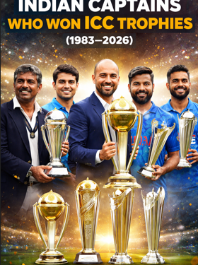 Indian Captains Who Won ICC Trophies for India (1983–2026)